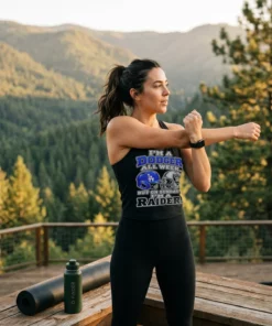 i m a los angeles dodgers all week but on sundays black tanktop sun deck yoga