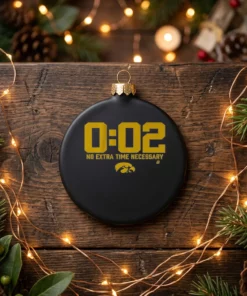 iowa football 002 no extra time necessary black ornament