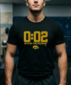 iowa football 002 no extra time necessary tshirt black male3