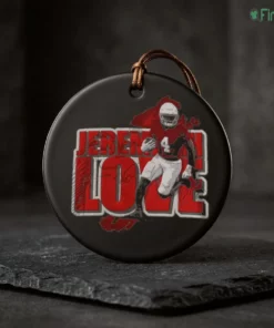 jeremiyah love arizona cardinals nfl 4 football player running with b ceramic ornament