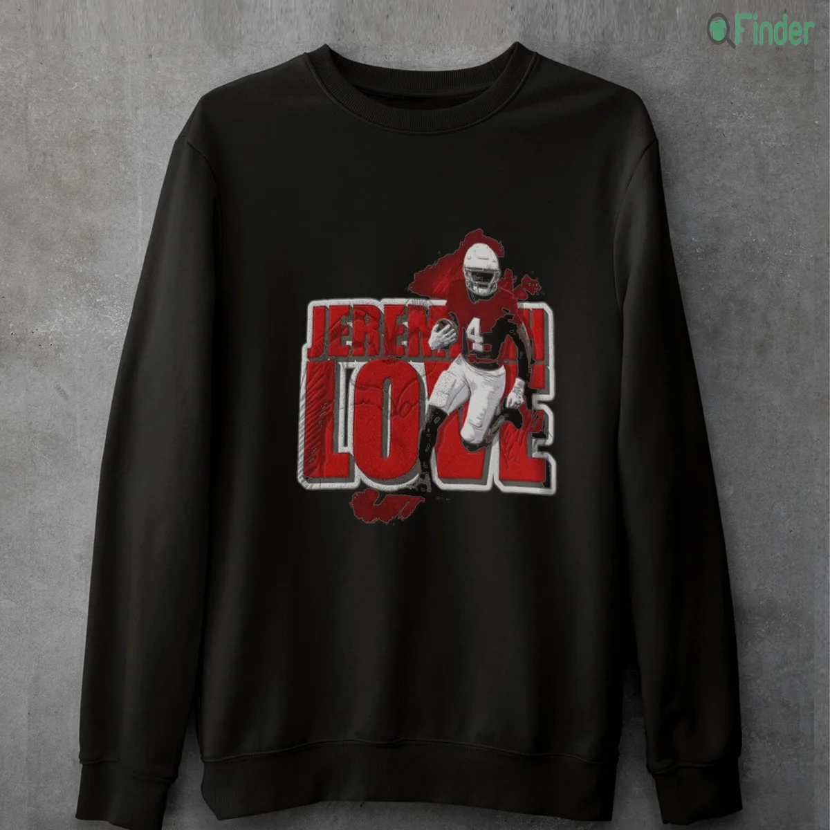 jeremiyah love arizona cardinals nfl 4 football player running with ball sweatshirt jeremiyah love arizona cardinals nfl 4 football player running with ball sweatshirt