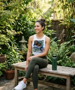 jermaine cole world 2011 nice guy mean flow graphic white tanktop garden bench