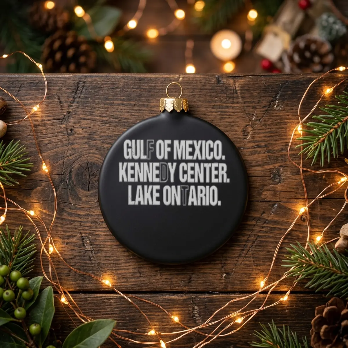 jon stewart gulf of mexico kennedy center lake ontario black ornament jon stewart gulf of mexico kennedy center lake ontario black ornament