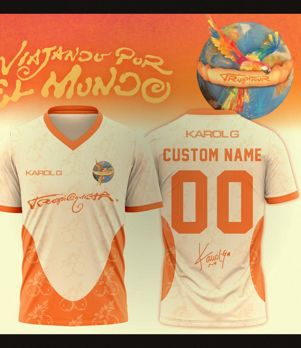 Karol G Nos Vamos De Tour Custom Name Baseball Jersey - Design Preview