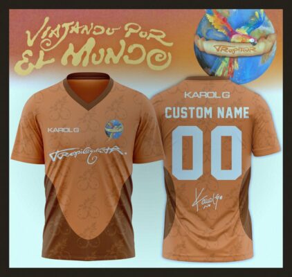 karol g nos vamos de tour personalized name fan jersey 1