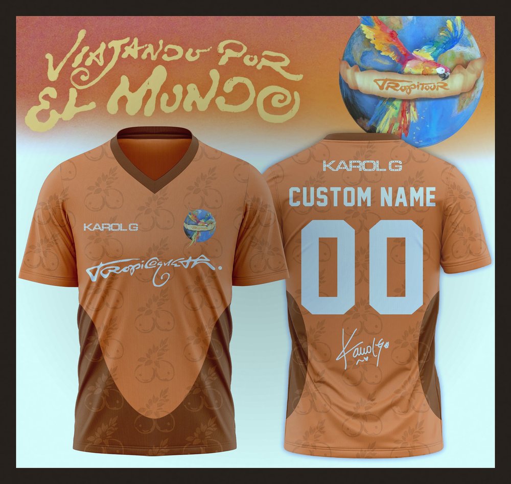 Karol G Nos Vamos De Tour Personalized Name Fan Jersey - Design Preview