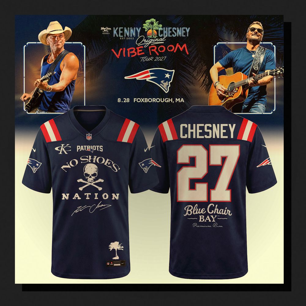 kenny chesney the original vibe room tour 2027 new england ne football jersey 1 kenny chesney the original vibe room tour 2027 new england ne football jersey 1
