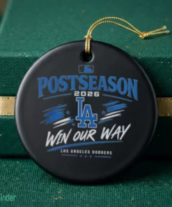 los angeles dodgers 2026 win our way mlb posteason ornament