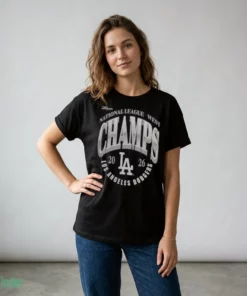 los angeles dodgers mlb 2026 postseason nl west division champions black tshirt female 2