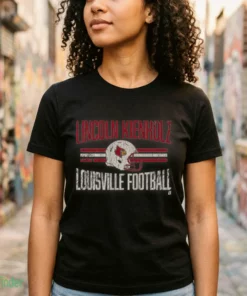 louisville football lincoln kienholz helmet hero tshirt black female3