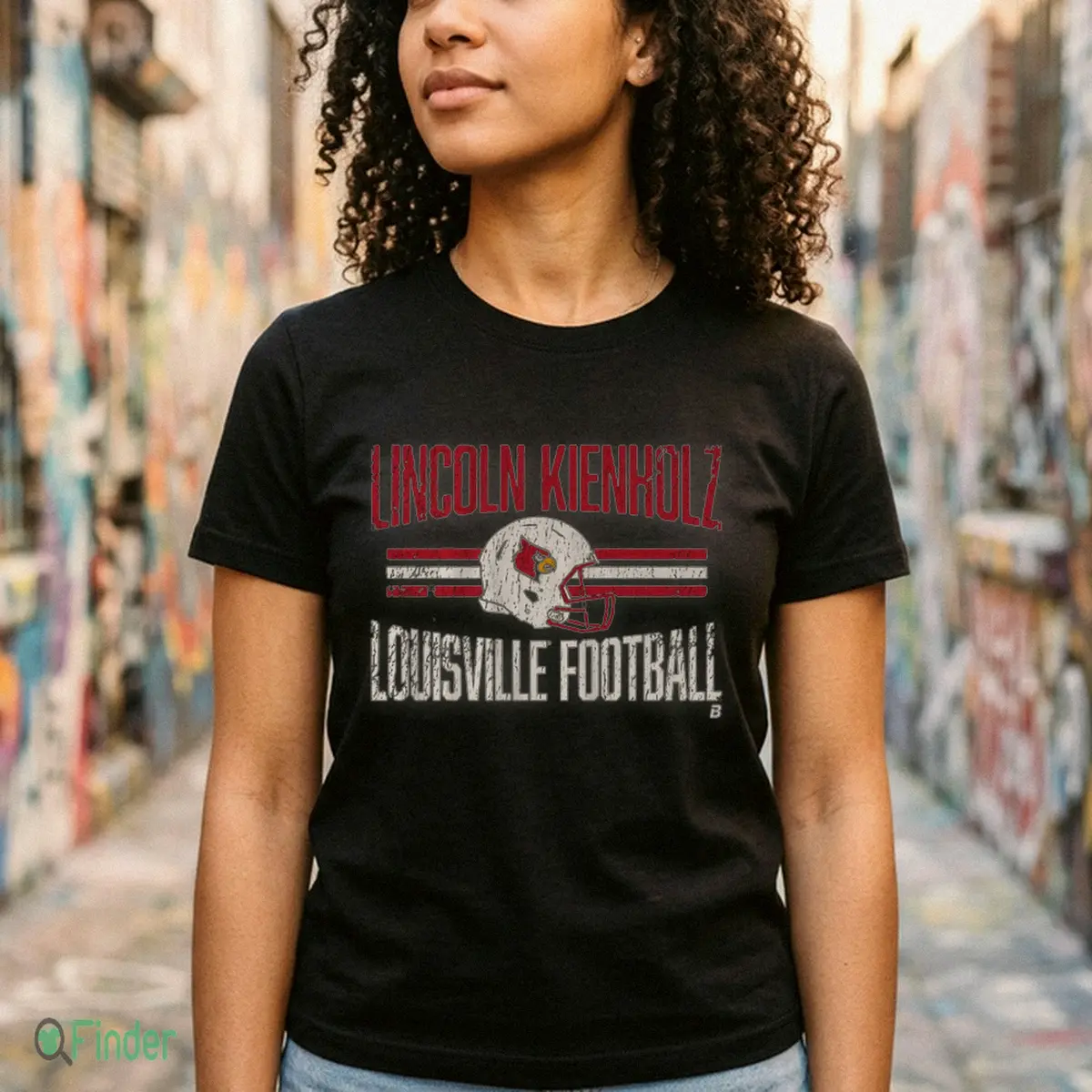 Louisville Football Lincoln Kienholz Helmet Hero T-Shirt - Design Preview