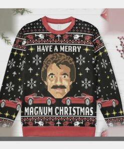 magnum pi tom selleck merry magnum christmas ugly christmas sweatshirt 2