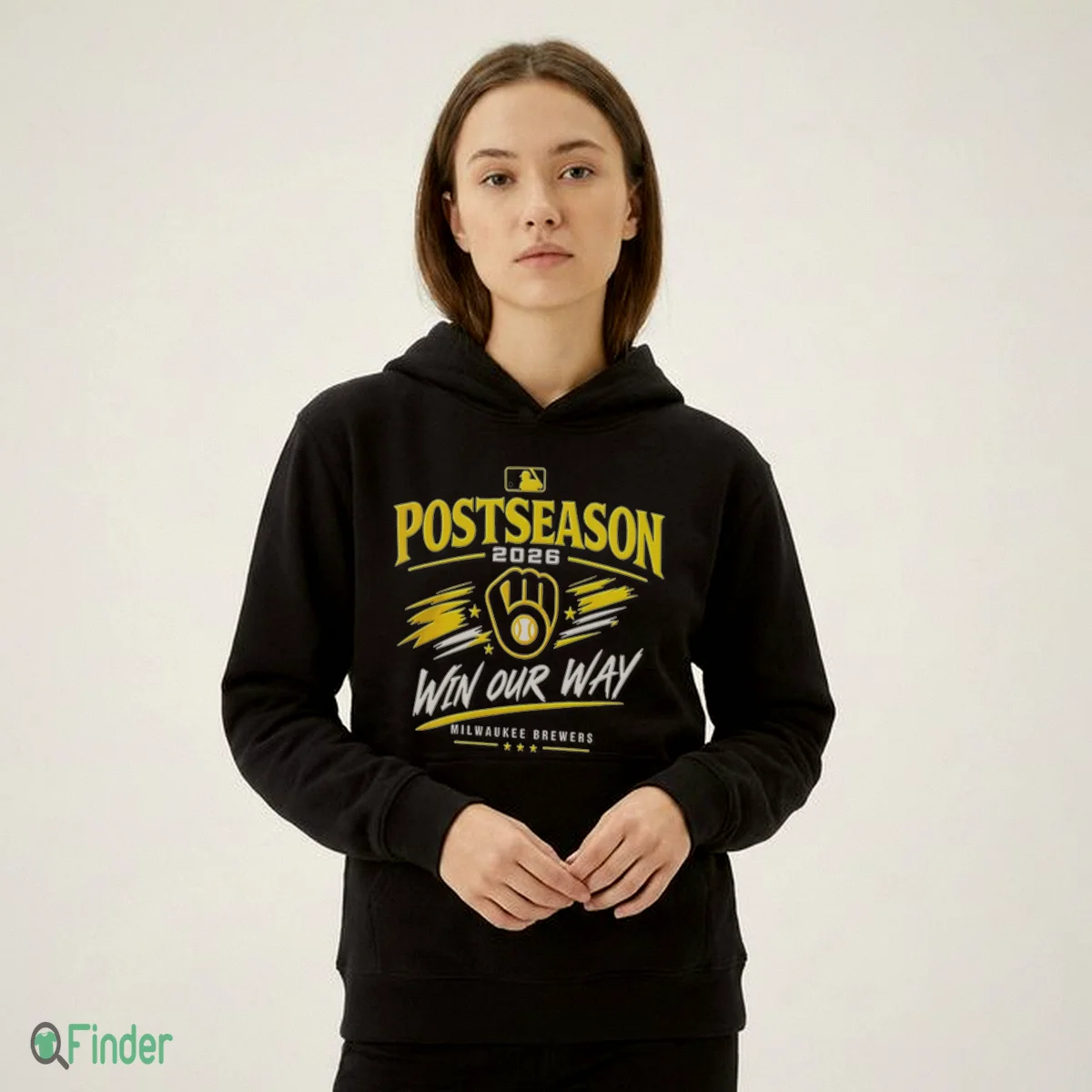 milwaukee brewers 2026 win our way mlb posteason hoodie black female 01 milwaukee brewers 2026 win our way mlb posteason hoodie black female 01