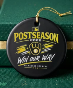 milwaukee brewers 2026 win our way mlb posteason ornament