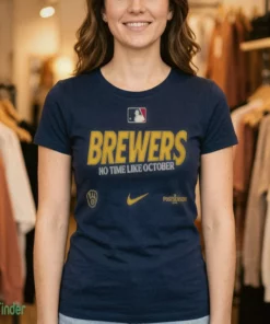 milwaukee brewers no time like october 2026 mlb postseason ladiestee navy 1