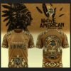 minnesota vikings native american heritage month 2026 3d t shirt 1