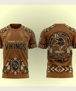 minnesota vikings native american heritage month 2026 3d t shirt 2