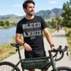mississippi state bleed maroon and white black tshirt gravel bike