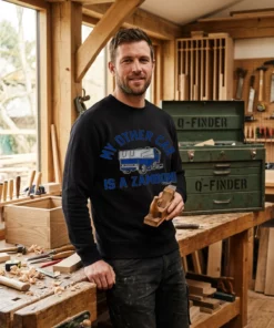 my other car is a zamboni black sweatshirt woodshop craftsman