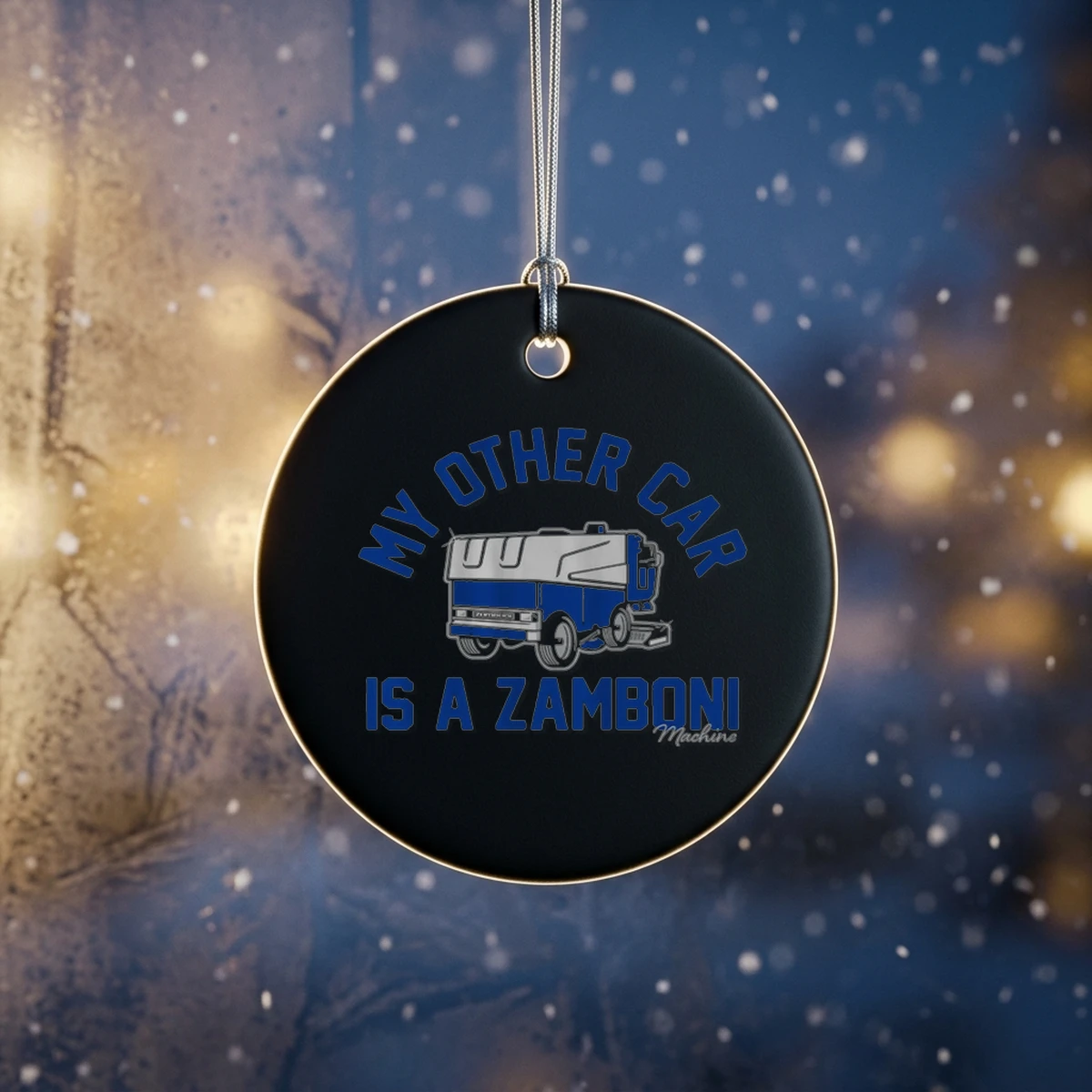 my other car is a zamboni ornament my other car is a zamboni ornament
