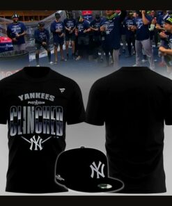 new york yankees clinched postseason 2026 black plain back t shirt 1 1
