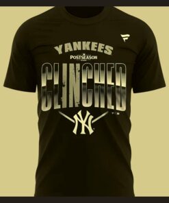 new york yankees clinched postseason 2026 black plain back t shirt 2 1