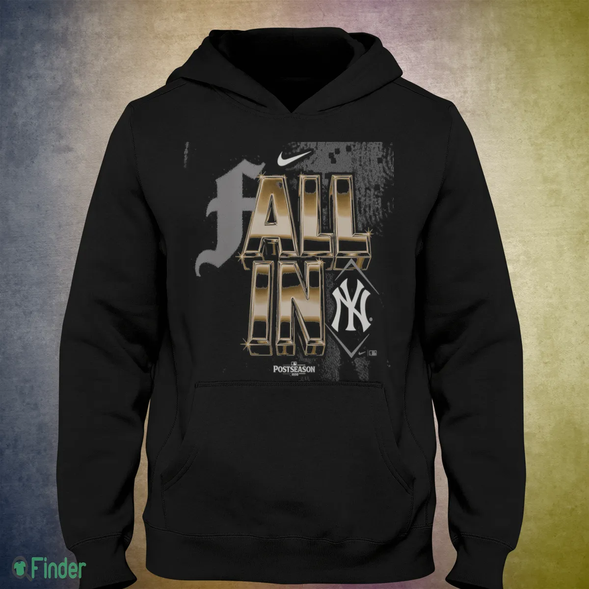 New York Yankees Nike 2026 MLB Postseason Fall In Legend T-Shirt - Black - Design Preview