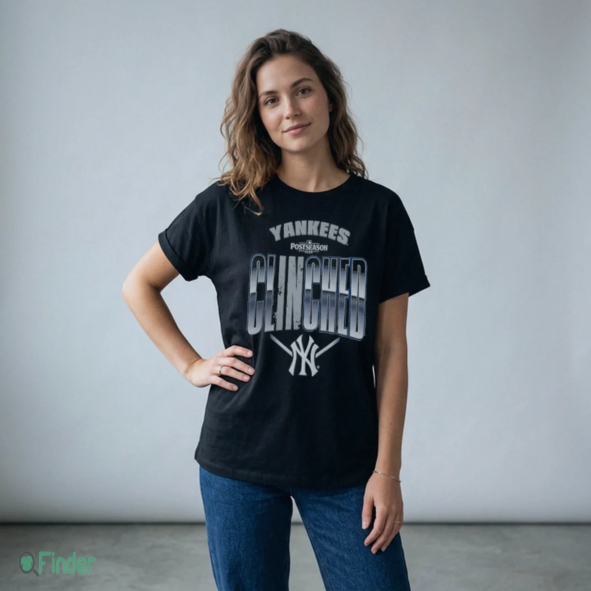 new york yankees postseason 2026 mlb clinched black tshirt female 2 new york yankees postseason 2026 mlb clinched black tshirt female 2