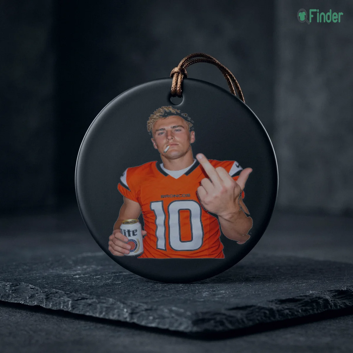 Official Bo Nix Miller Lite Middle Finger Shirt - Design Preview