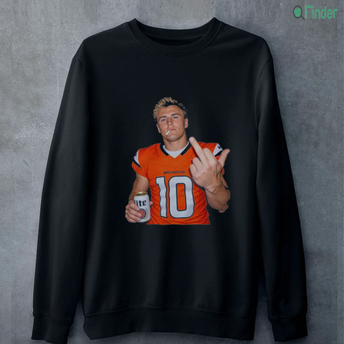 official bo nix miller lite middle finger sweatshirt official bo nix miller lite middle finger sweatshirt