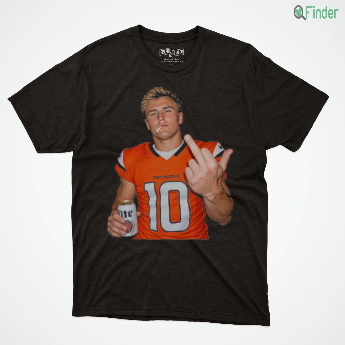 official bo nix miller lite middle finger t shirt official bo nix miller lite middle finger t shirt