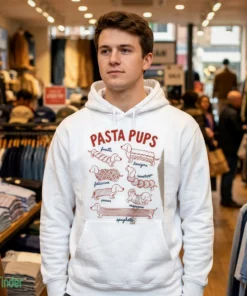 official pasta pups mock hoodie white 1
