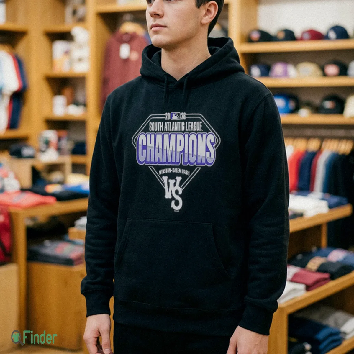 official winston salem dash 2026 south atlantic league champions mock hoodie black official winston salem dash 2026 south atlantic league champions mock hoodie black