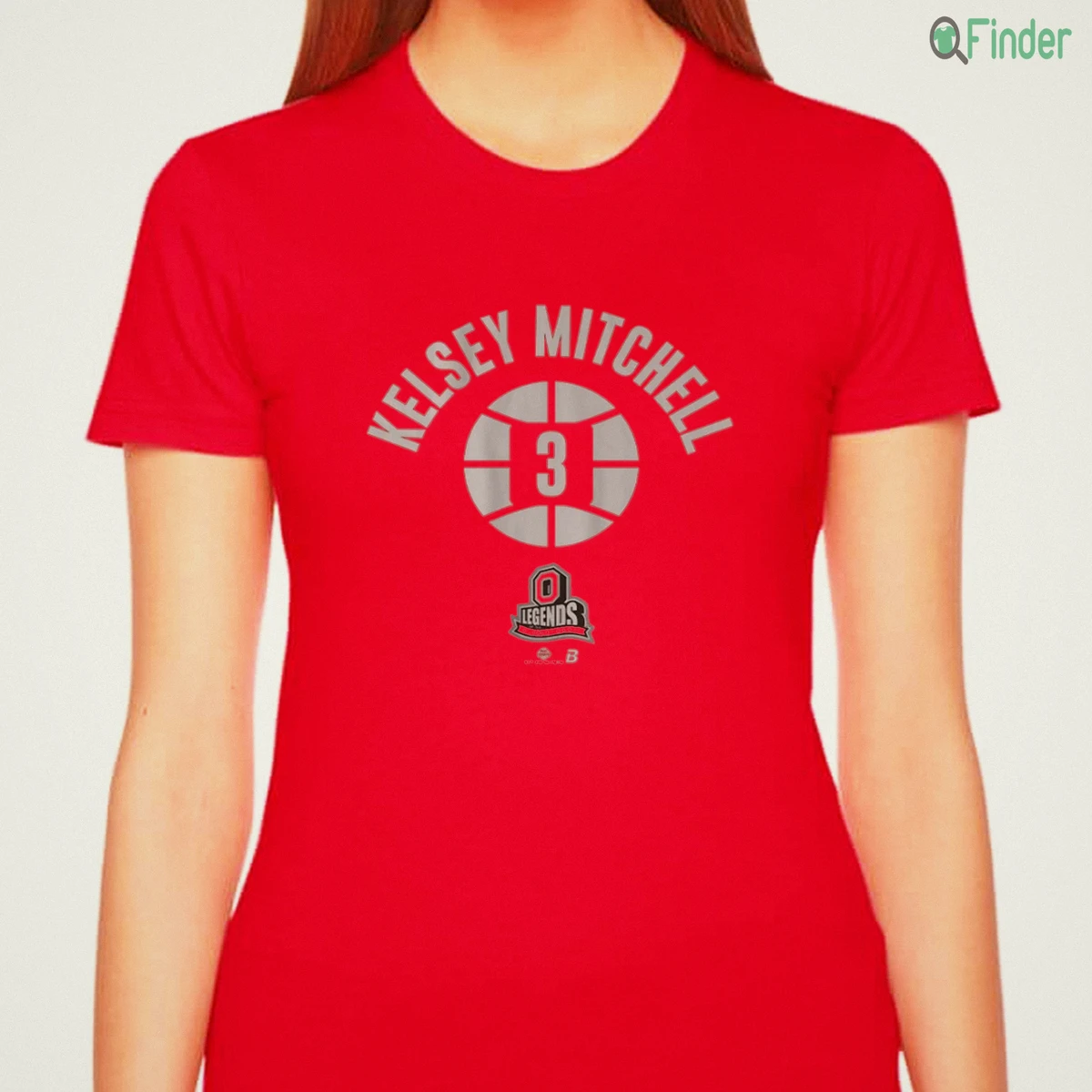 Ohio State Basketball Kelsey Mitchell Name Number Ball Shirt - Design Preview
