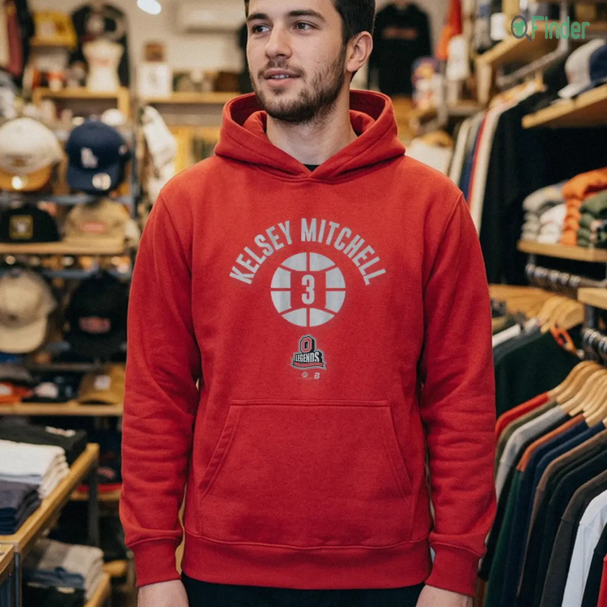 ohio state basketball kelsey mitchell name number ball mock hoodie red ohio state basketball kelsey mitchell name number ball mock hoodie red