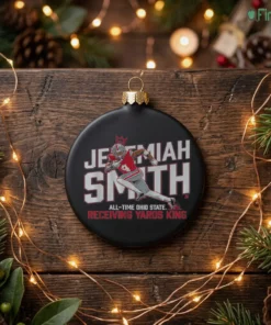 ohio state football jeremiah smith all time receiving yards record black ornament