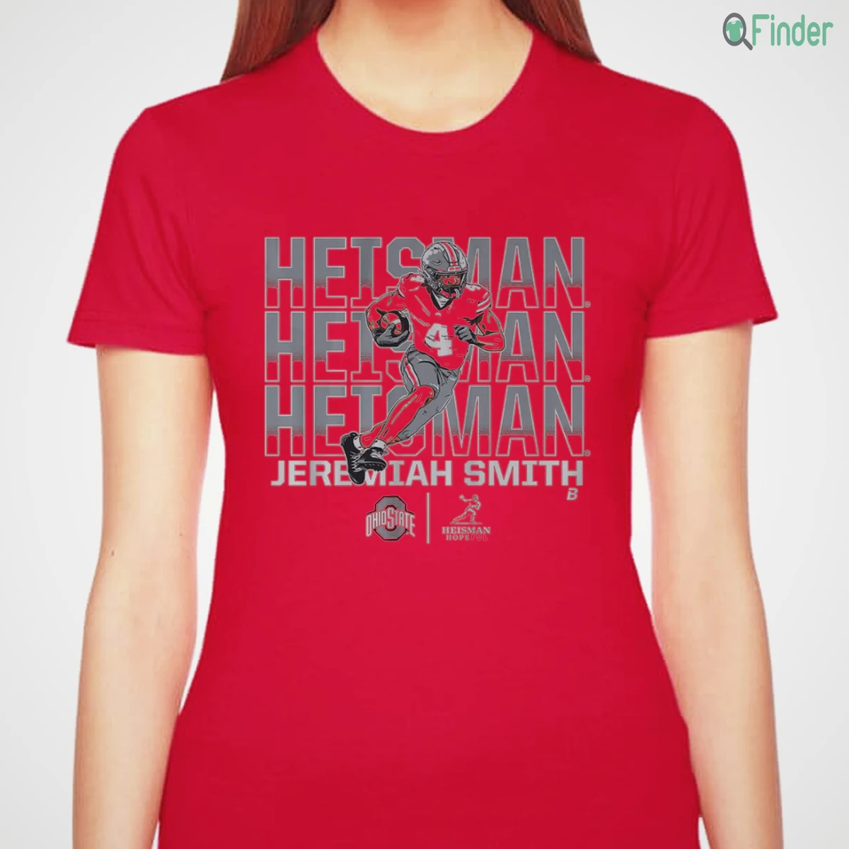 ohio state football jeremiah smith heisman hopeful name pose ladies tee shirt ohio state football jeremiah smith heisman hopeful name pose ladies tee shirt