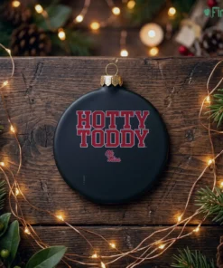 ole miss rebels hotty toddy black ornament