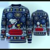 peanuts snoopy woodstock midnight fireworks ugly christmas sweater 1