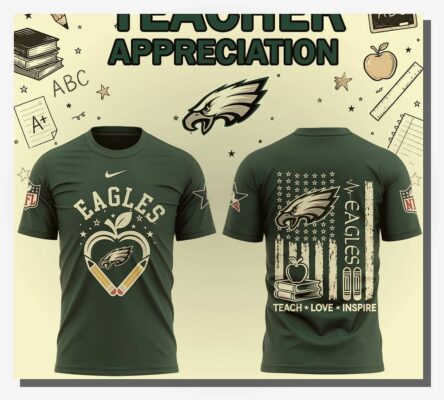 philadelphia eagles teacher appreciation 2026 3d t shirt 1