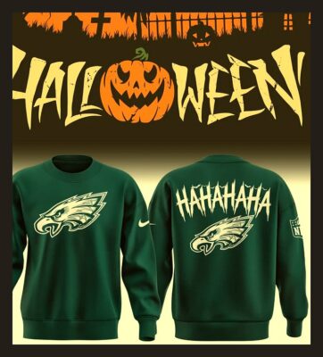 philadelphia eagles x halloween pumpkin graphic sweatshirt 2026 1