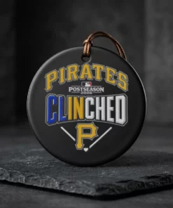 pittsburgh pirates mlb clinched 2026 baseball logo ceramic ornament