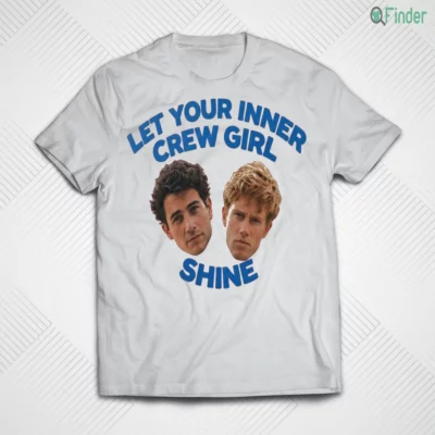sam braun kyle clark let your inner crew girl shine t shirt