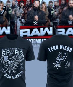 san antonio spurs x cero miedo wwe monday night raw special edition 2026 3d t shirt 1