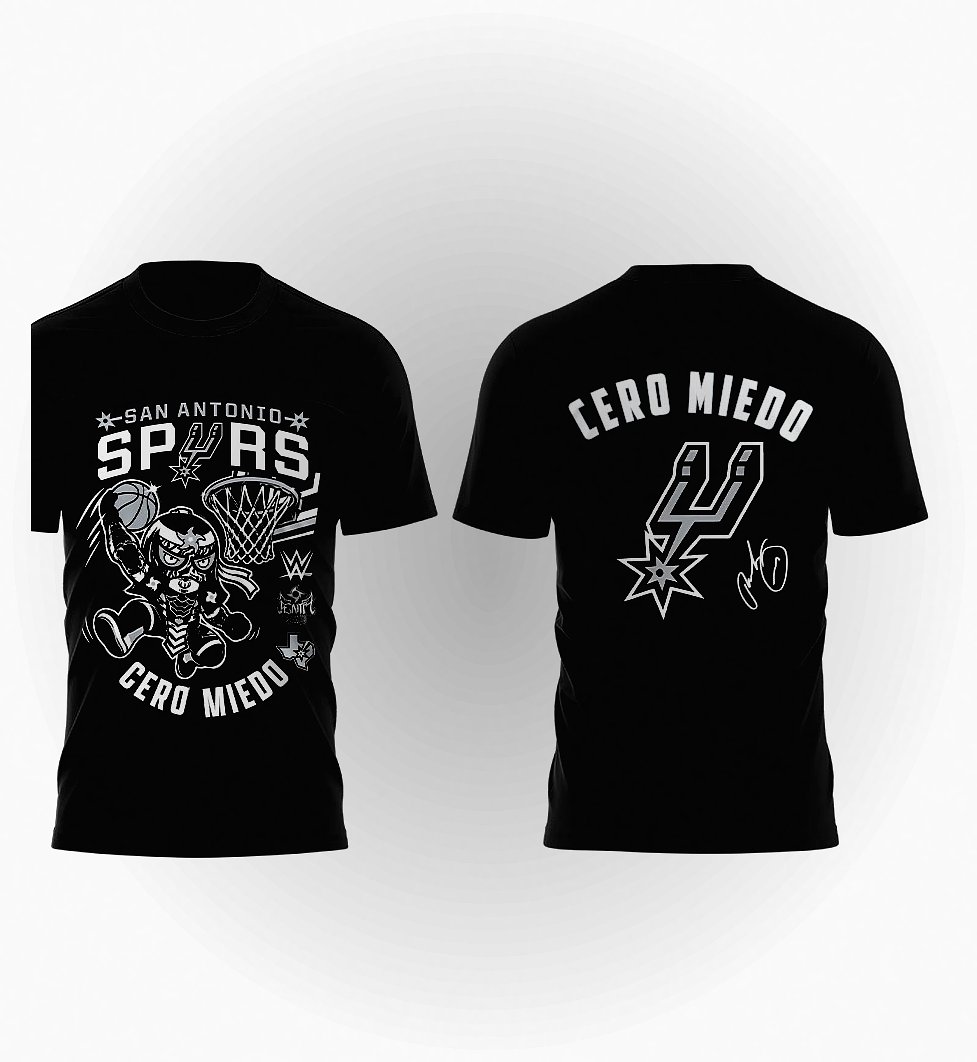 San Antonio Spurs X Cero Miedo WWE Monday Night RAW Special Edition 2026 3D T-Shirt - Design Preview