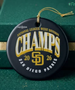 san diego padres mlb postseason 2026 national league west division champi ornament