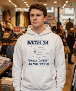 shat in the water kids mock hoodie white