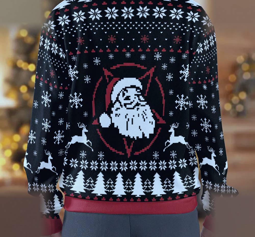 sleigher heavy metal slayer parody ugly christmas sweatshirt 3 sleigher heavy metal slayer parody ugly christmas sweatshirt 3