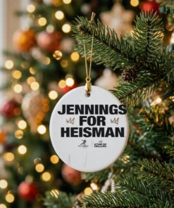 smu football kevin jennings for heisman ornament