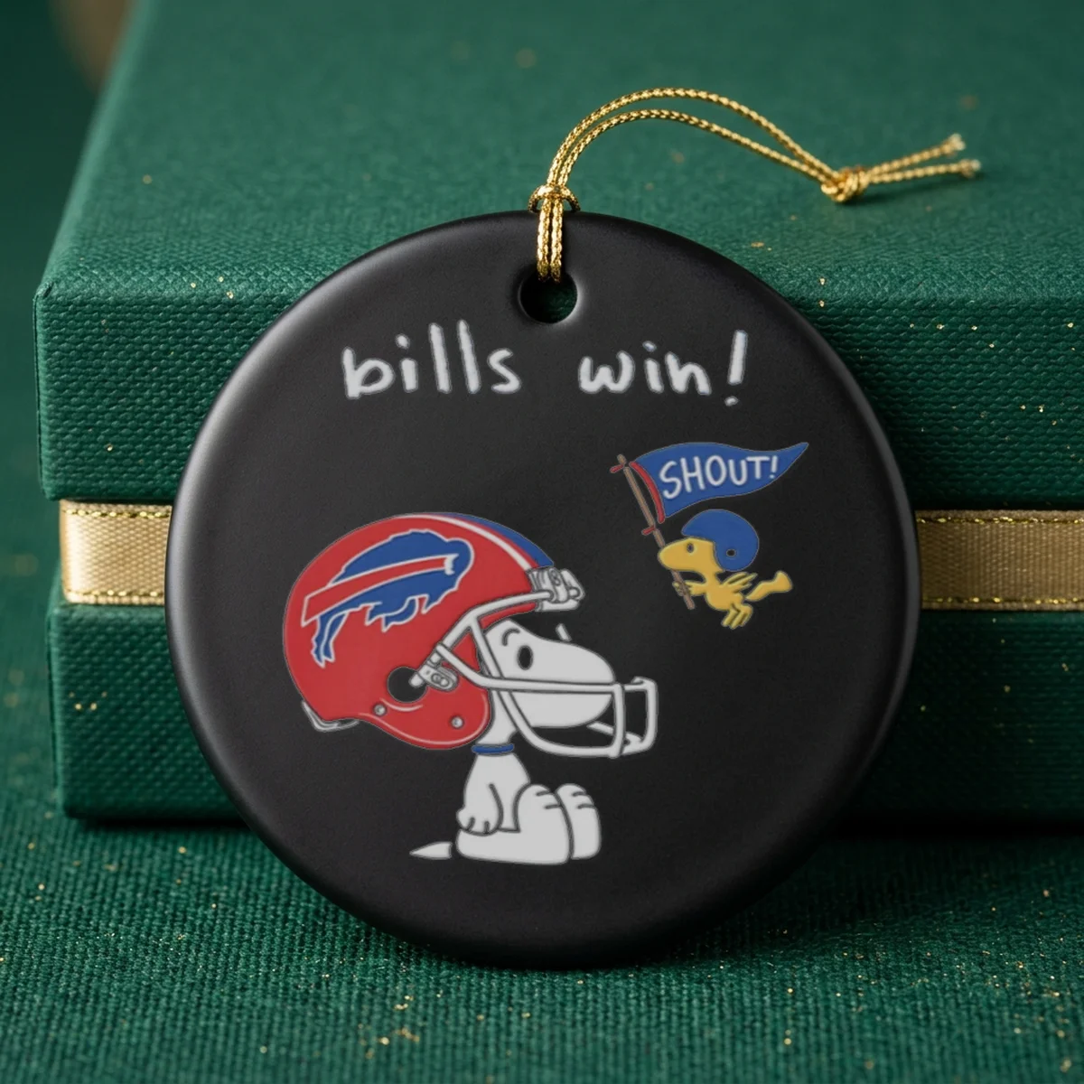 snoopy woodstock buffalo bills nfl win shout cartoon ornament snoopy woodstock buffalo bills nfl win shout cartoon ornament
